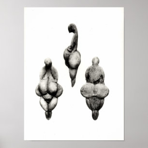 Tre beskådar av "en Venus" statuette Poster