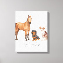 Tre besläktade husdjur