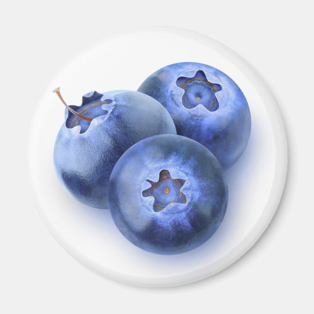 Tre blåbär magnet (Framsidan)