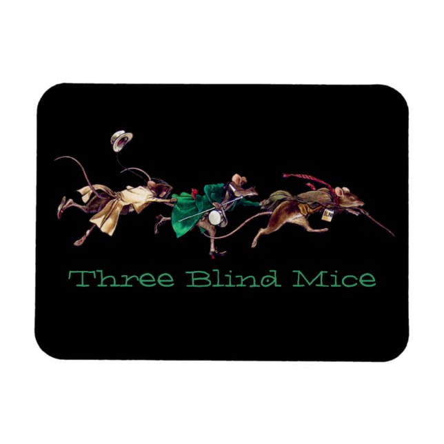 Tre blinda möss magnet (Horisontell)