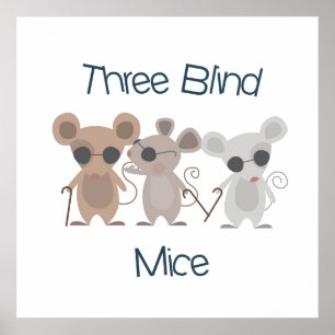 Tre Blinda Möss Poster