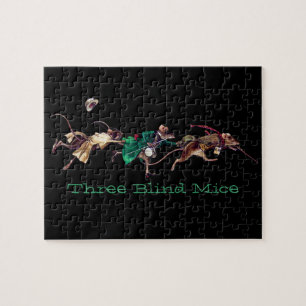 Tre blinda möss pussel