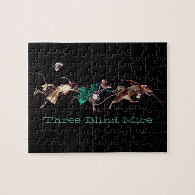 Tre blinda möss pussel (Horisontell)