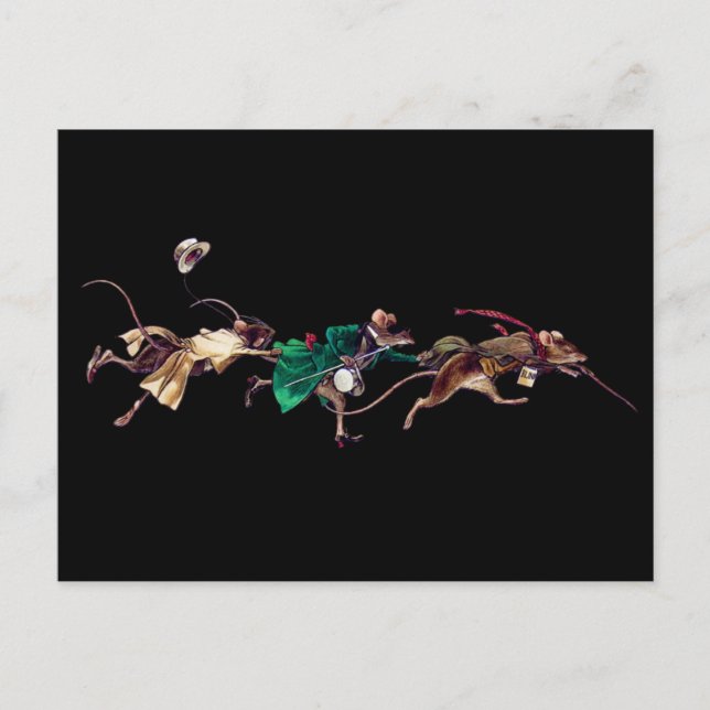 Tre blinda möss vykort (Framsida)