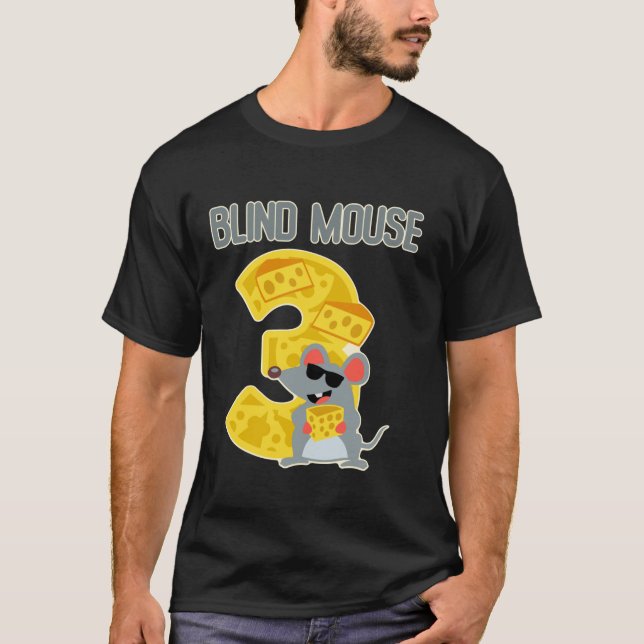 Tre Blinder Matching Halloween Group Costume T Shirt (Framsida)