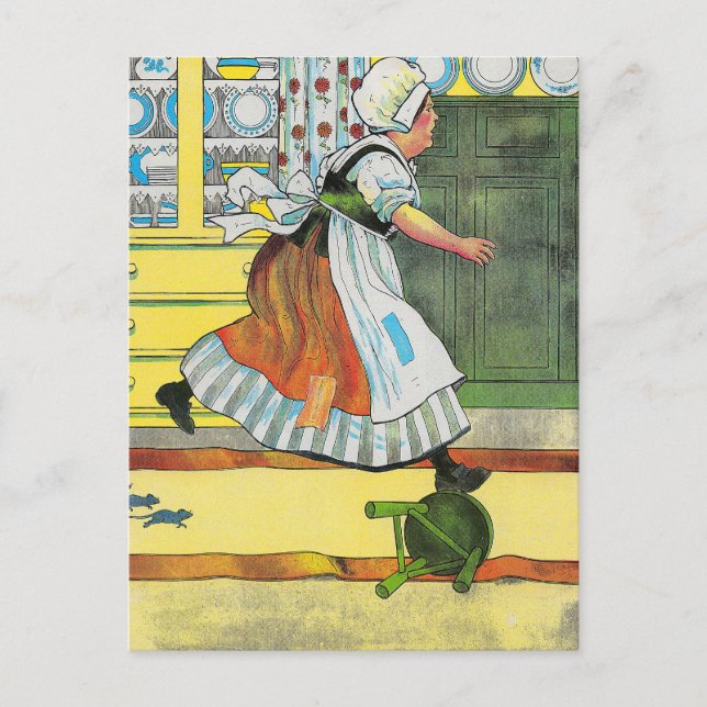 Tre Blinder Mice Mor Goose Nursery Rhyme Vykort (Framsida)