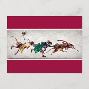 Tre Blinder möss Vykort