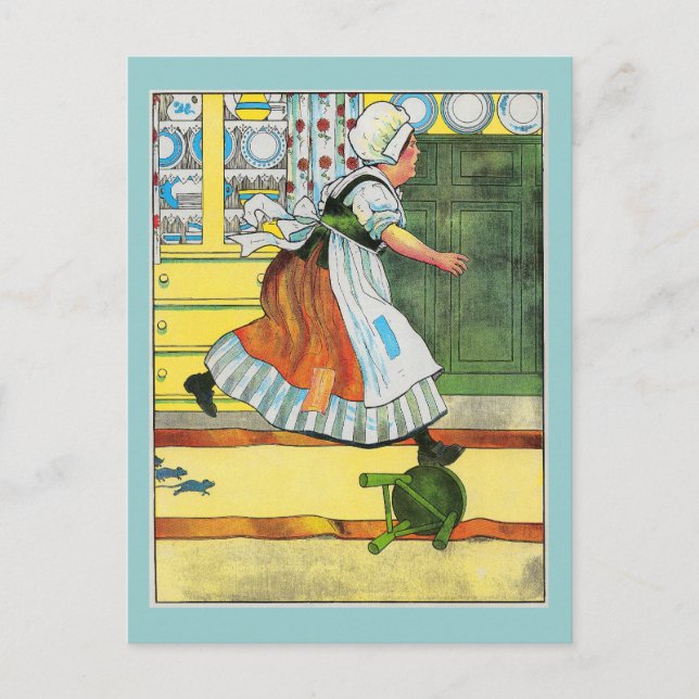 Tre blinder! Se hur de springa! Vykort (Framsida)