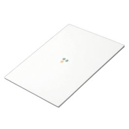 tre blommor med grönt och orange anteckningsblock