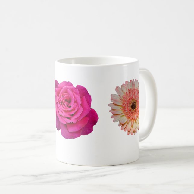 Tre blommor mönster kaffemugg (Framsida höger)