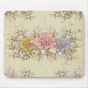 Tre blommor, Vintage Land Blommigt Musmatta