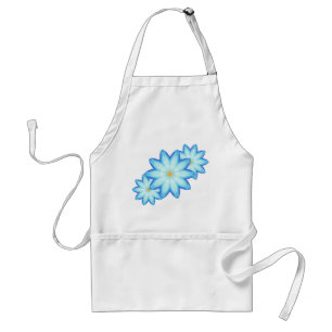 Tre Blue Lotus Flowers Abstrakt Aprons Förkläde