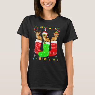 Tre Bobcats I Jul Sockor Matchande Xmas Pyjamas T Shirt