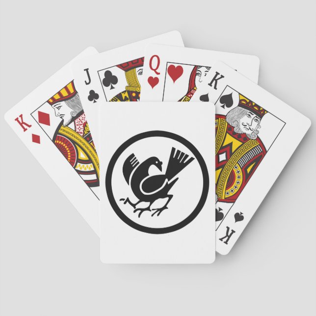 Tre böjda Kråkor Casinokort (Baksidan)