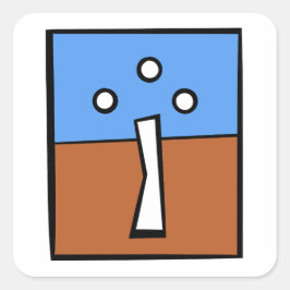 TRE BOLL KOR FYRKANTIGT KLISTERMÄRKE