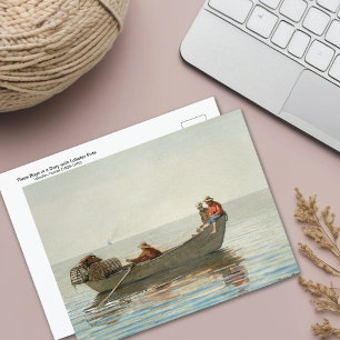 Tre boys Dory Lobster Pots Winslow Homer Vykort