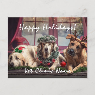 Tre Bra Hundar Veterinär Jul Vykort