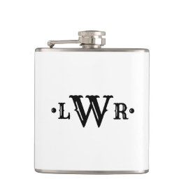 Tre Brev Monogram Anpassningsbar Elegant Black & W Fickplunta