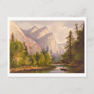 Tre brothers Yosemite Vintage Prang Lithograph Vykort