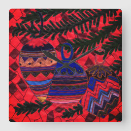 Tre bubblor fyrkantig klocka