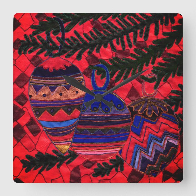 Tre bubblor fyrkantig klocka (Framsida)