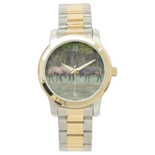 Tre Bull Elk Fight Armbandsur