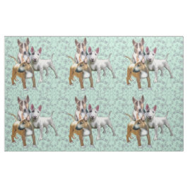 Tre Bull Terriers Tyg