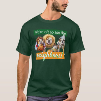 Tre bulldoggar i kostymer t shirt