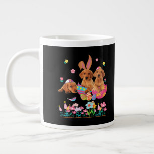 Tre Bunny Labrador Retriever Hundar i Påskägg Jumbo Mugg
