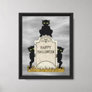 Tre busar God Halloween Canvastryck