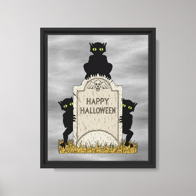 Tre busar God Halloween Canvastryck (Framsida)