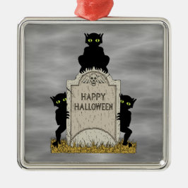 Tre busar God Halloween Julgransprydnad Metall