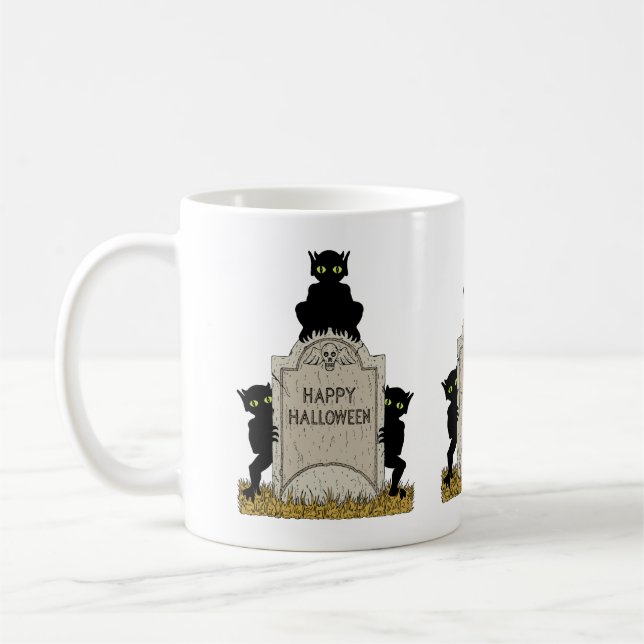 Tre busar God Halloween Kaffemugg (Vänster)