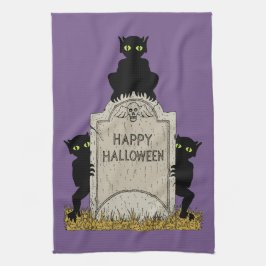 Tre busar God Halloween Kökshandduk