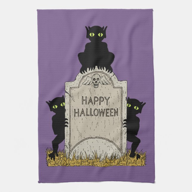 Tre busar God Halloween Kökshandduk (Vertikal)