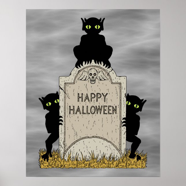 Tre busar God Halloween Poster (Framsidan)