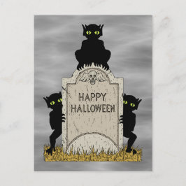 Tre busar God Halloween Vykort