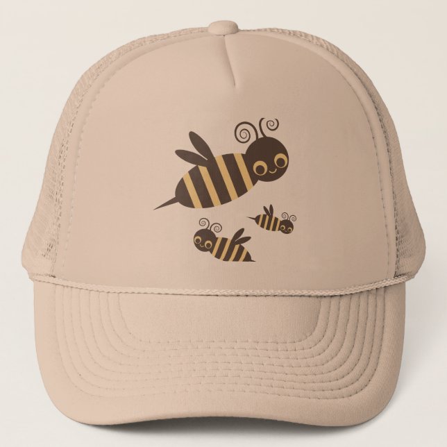 Tre Buzzin Bees Truckerkeps (Framsida)
