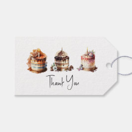 Tre Cakes Tack Gift-Märkre Presentetikett