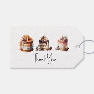 Tre Cakes Tack Gift-Märkre Presentetikett