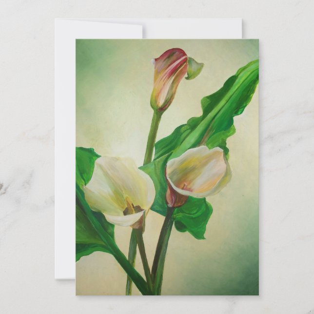 Tre Calla Lilies Stunning Botanical Acrylic (Framsida)