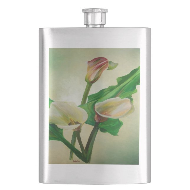 Tre Calla Lilies Stunning Botanical Acrylic Fickplunta (Framsidan)
