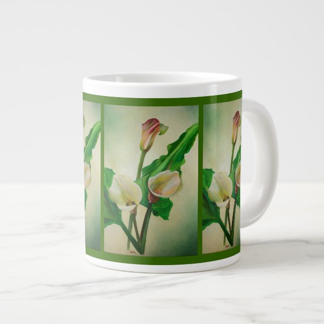 Tre Calla Lilies Stunning Botanical Acrylic Jumbo Mugg (Framsida höger)