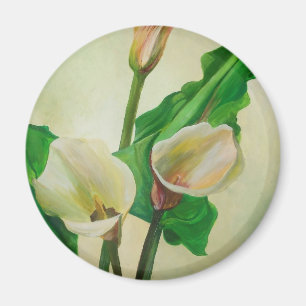 Tre Calla Lilies Stunning Botanical Acrylic Magnet
