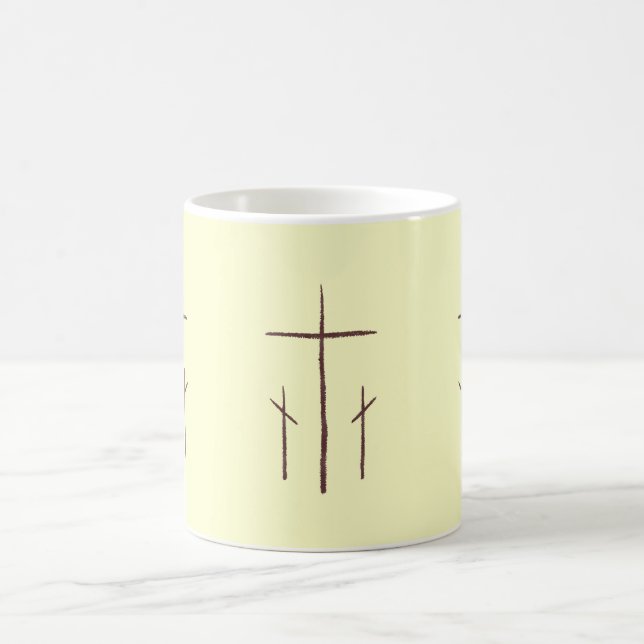 Tre Calvary kristna kors Kaffemugg (Center)