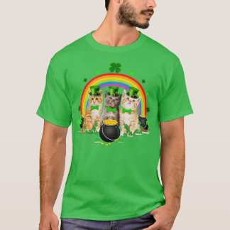 Tre Cat St patricks day Kattunge Kitten Älskare Ir T Shirt
