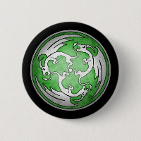Tre Celtic drakar knäppas - grönt