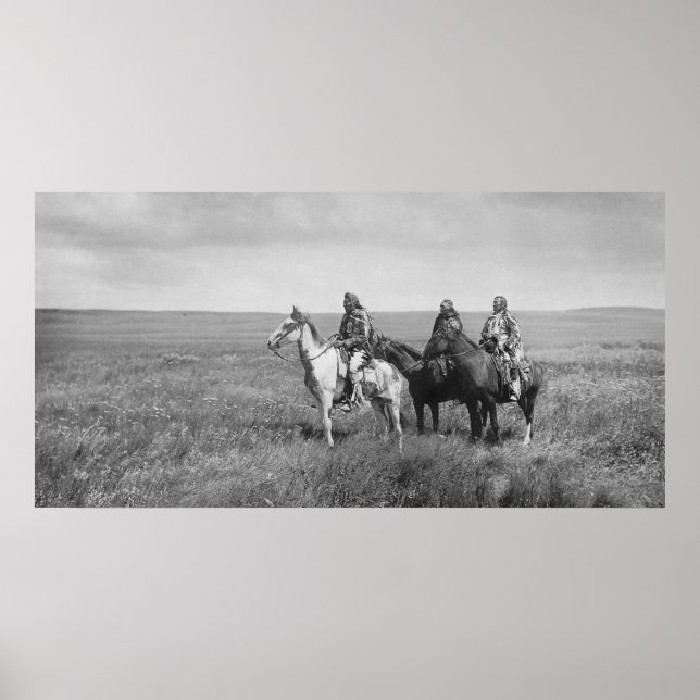 Tre chefer i Piegan Blackfoot Native-amerikaner Poster (Framsidan)