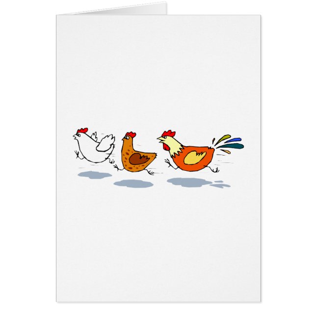 Tre chickar hälsningskort (Framsidan)