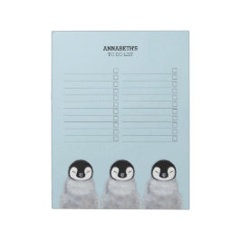 Tre Chickar i Baby Penguin som ska göra lista Anteckningsblock